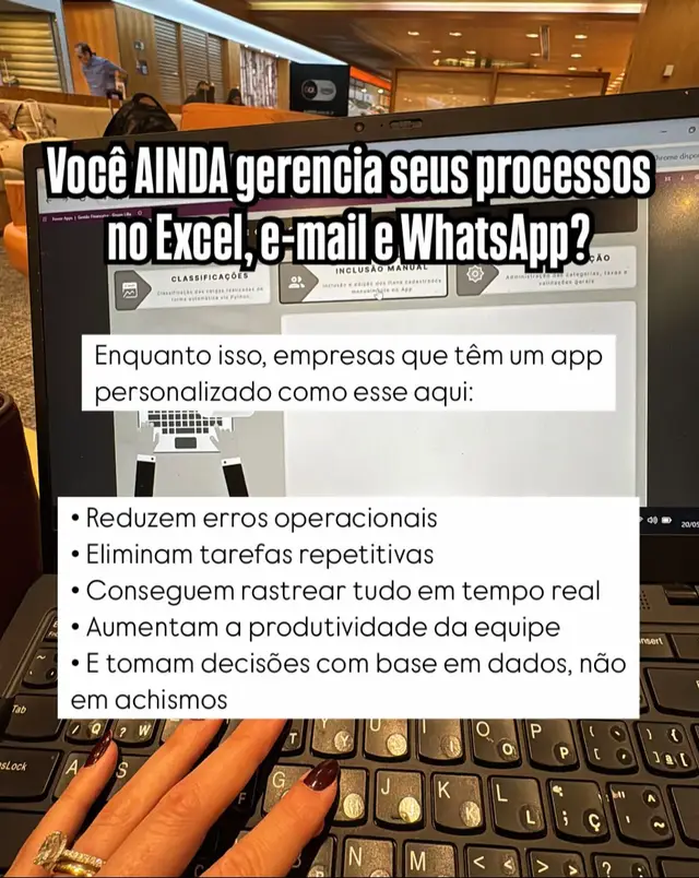 Empresas que automatizam seus processos com aplicativos personalizados economizam tempo, dinheiro e ainda aumentam a produtividade da equipe. Você está vendo um exemplo real de um app que criamos para resolver os gargalos de um cliente. ✨E se sua empresa tivesse um desses? ✨ Nos chame no direct ou clica no link da bio que te explicamos como podemos criar o seu!