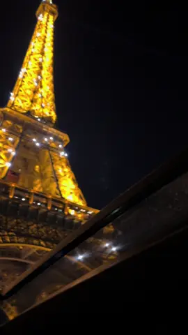 I’m in Paris #paris #eiffeltower #night #car