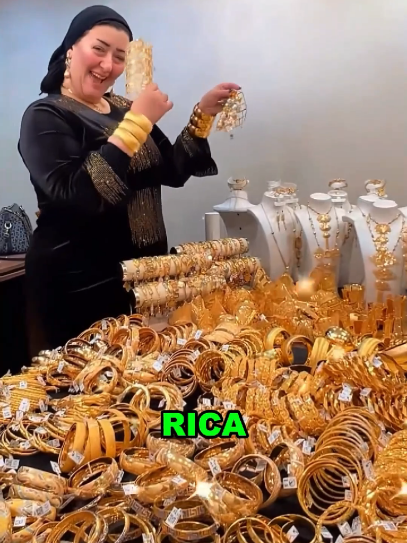 A mulher mais rica de Dubai. Veja a fortuna dela e como ela é gentil. #curiosidades #caridade #rica #ouro #fortuna 