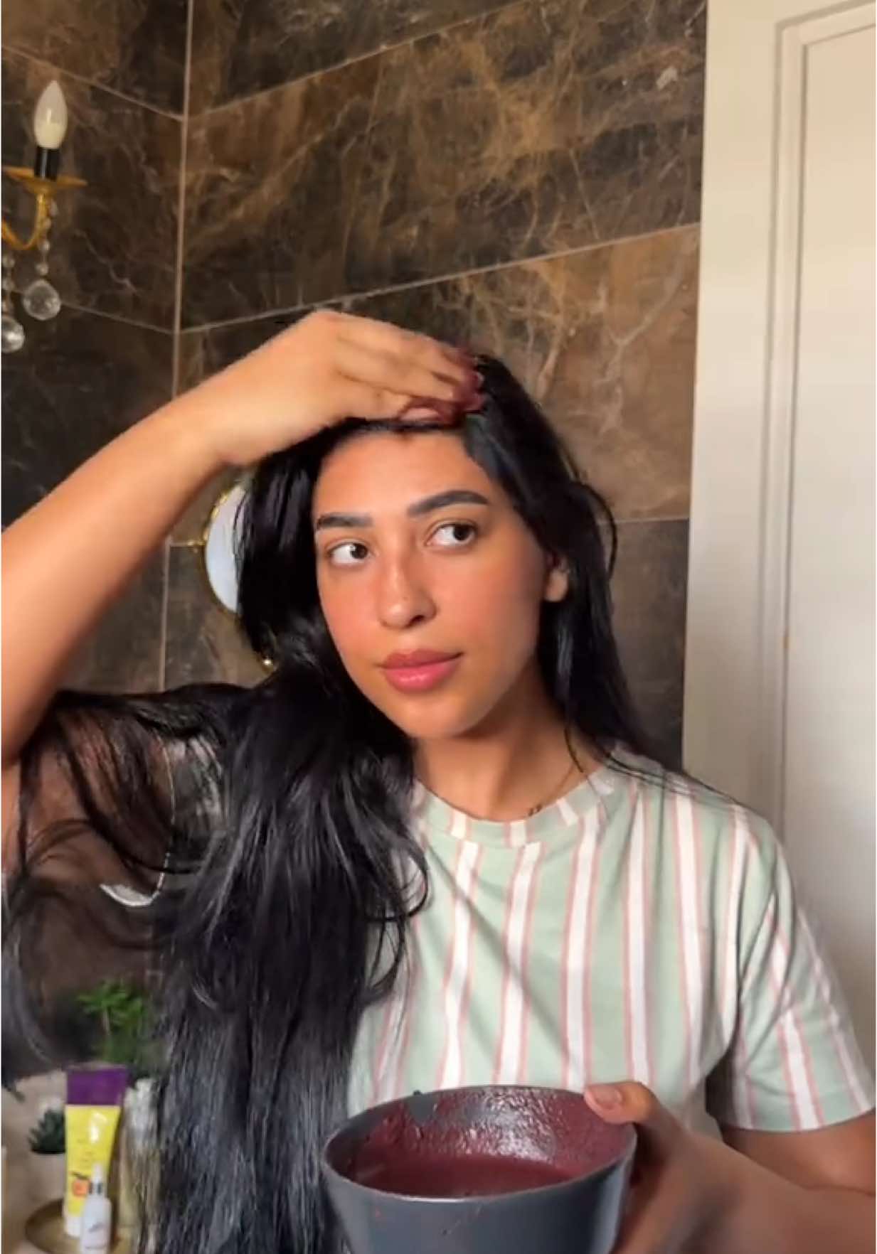 خلطة السدر مع النخاع و المشاط 🫶🏻♥️ #fyp #foryou #hair #haircare 