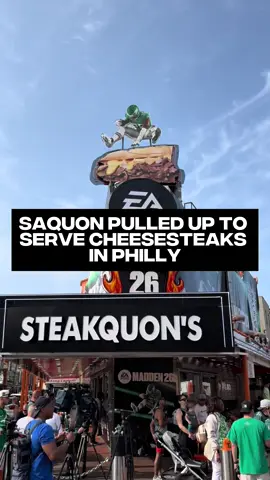 EA Sports really got Saquon slinging cheesesteaks in Philly today 😂 #eagles #saquon #madden26