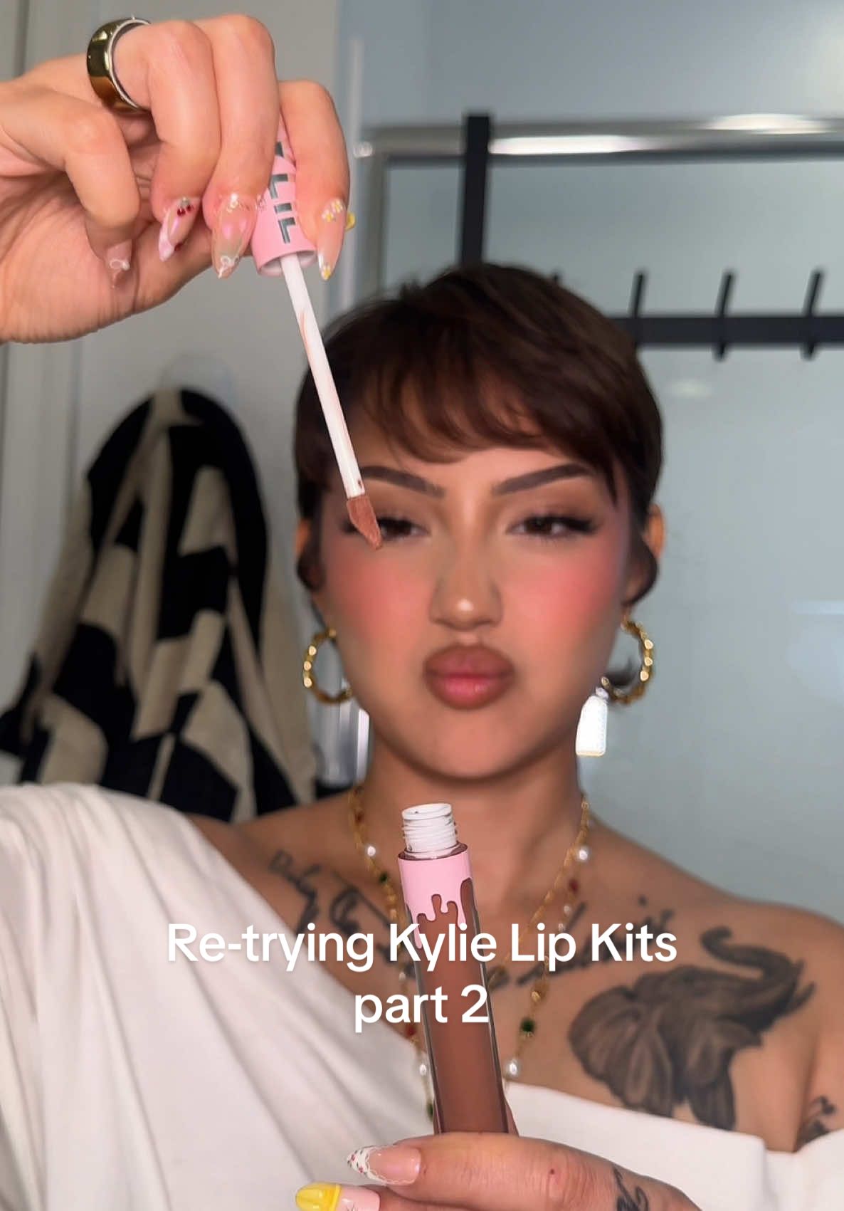 Replying to @<3  We’re back with another #KylieCosmetics Lip Kit lip combo 👀 I can’t put these down. Which should we try next? Available at @Ulta Beauty! #KylieCosmeticsPartner #LipKit #LipCombo #TrendingMakeup #mattelipkit 