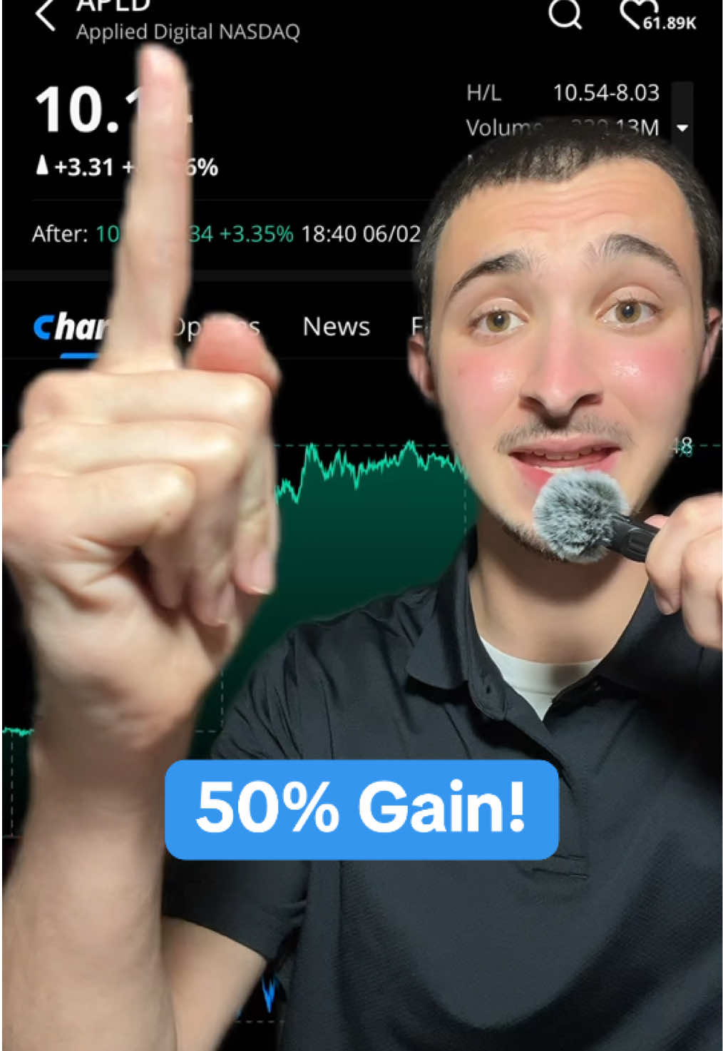 Applied Digital stock gains 50% today on Nvidia-backed CoreWeave deal! #greenscreen  #Investing #InvestingForBeginners #StocksToBuy #StockTok #Nvidia #StockMarketNews 