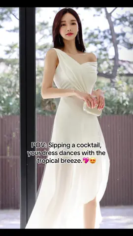 Slanted Sloping Shoulder Irregular Dress - Luulla.com 💖😍 #OOTD #ootdfashion #fashionstatement #whiteddress #cocktaildress #partydress #shortdress #dresstoimpress #beachdress #fyp #foryou #fashiontiktok #summerlooks #outfitoftheday 