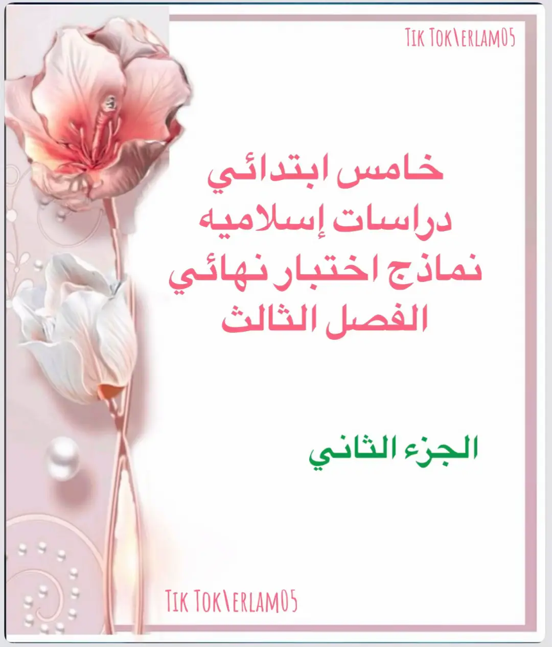 #خامس #دراسات_اسلاميه #اختبارات_نهائيه #اكسبلورexplore #المرحلة_الابتدائية #اكسبلورexplore #دعمكم_لي♡ #بالتوفيق 
