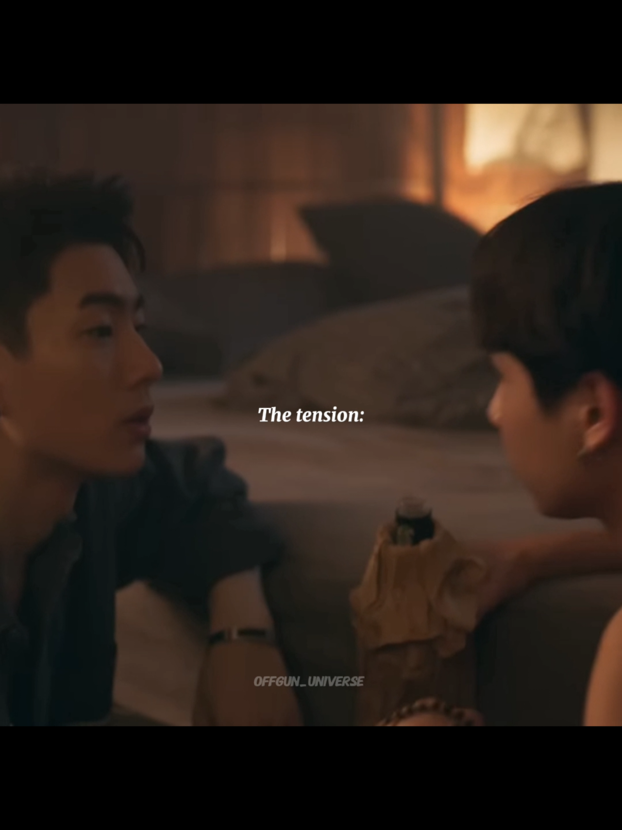 The tension between them. We all wanted SeanWhite to happen in this scene 😭 #offjumpol #seanwhite #gunatthaphanpunsawat #gunatthaphan #gmm25 #gmmtv #bl #notme #notmeseries #twins #series #blackwhite 