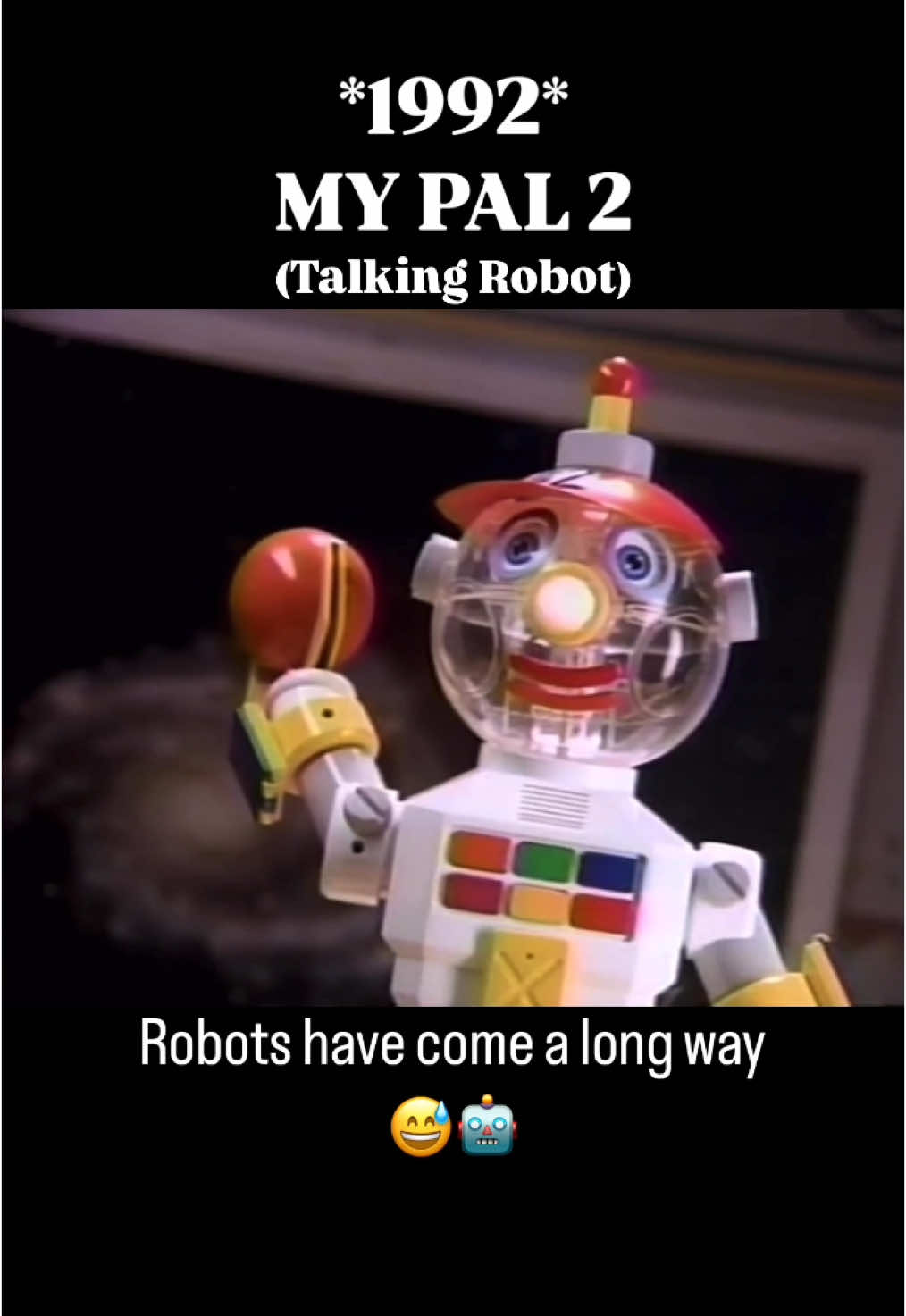 My Pal 2 Talking Robot. 1992. . . . . . . . . . . . . . . . . . . . . . #mypal #robots #90stoys #retrotoys #toycollector #90s #90skid #90sbaby #90saesthetic #90sthrowback #90shair  #90sads #90scommercial  #throwback #nostalgia #nostalgic #childhood #90svintage #kidstv #retro #vintage #millenial  #90srewind #memoryunlocked #90stv #80sbaby #80skid #a90slife 