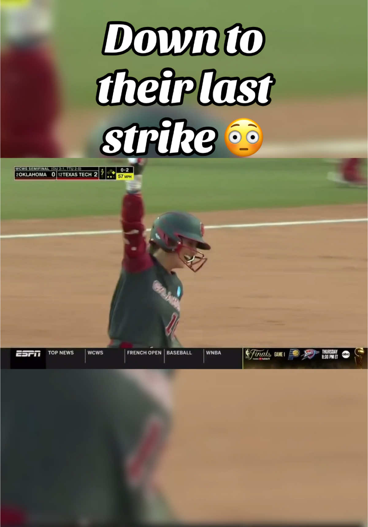 OU ties it in the top of the 7th!!!! #omaha #collegeworldseries #wcws #oklahoma #texastech #softball #sports #dinger #crowd 