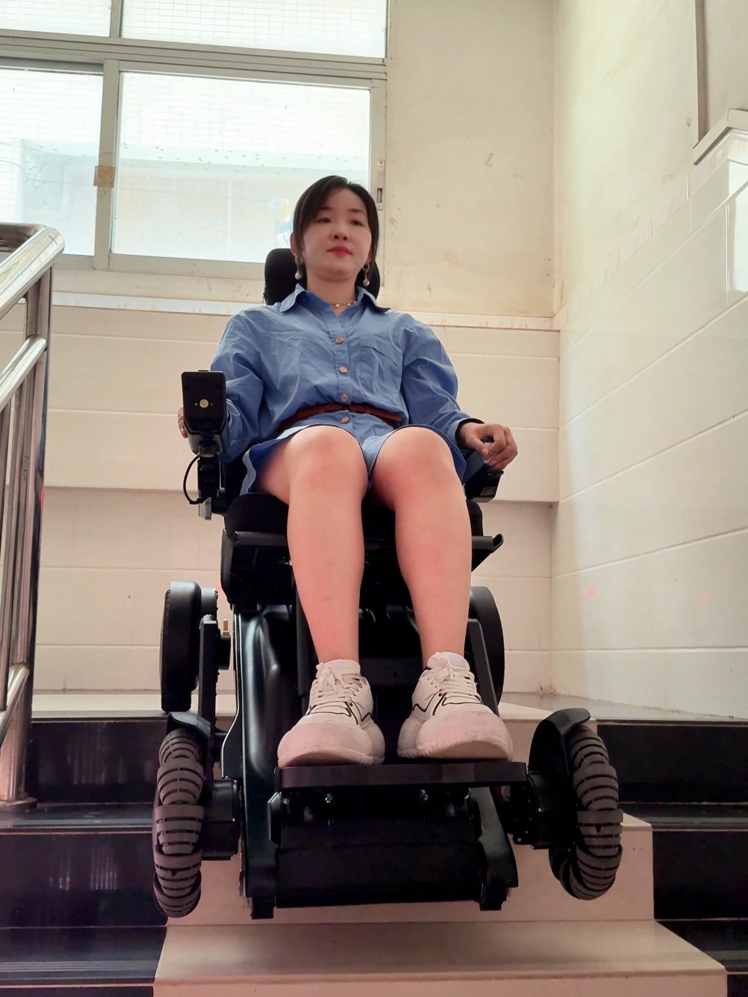 This invention is next-level — XSTO X12 Mobility! Conquers all kinds of stairs — indoors or outdoors. #xsto #xstox12 #stairclimbingwheelchair #electricwheelchair #wheelchair #outside #powerchair #mobility #AllTerrainRobot #nextlevel #foryou #xstomobility #FutureOfMobility #viralvideo
