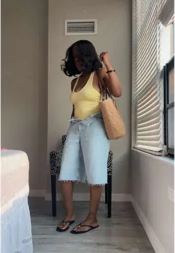#denimjorts #denimshorts #denimoutfit #haltertop #styleinspo #SummerFashion #primark #zara #rossfinds 