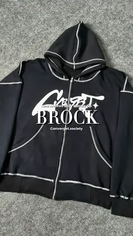 Bagian 335 | new arrivals Boxy Hoodie Zip White Stitching Brock, grab your fast🫵🏻 #outfit #convergent #skena #boxy #hoodie 