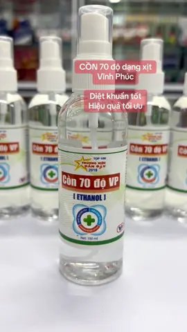 Cồn 70 độ dạng xịt Vĩnh Phúc (Chai 100ml) diệt khuẩn tốt, hiệu quả tối ưu #con #70 #dietkhuan #hieuqua #con70 