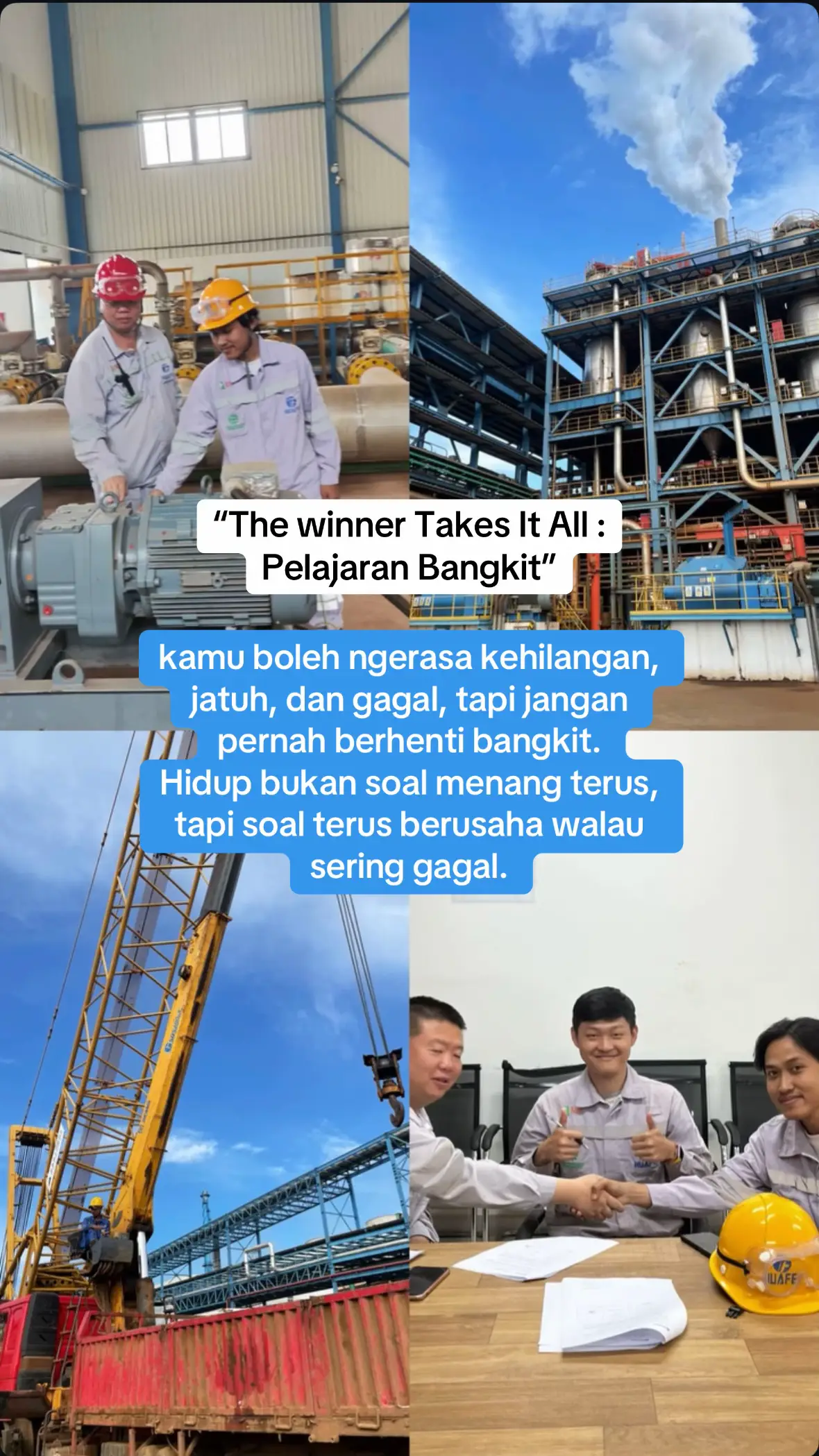 Hidup pasti ada masa sulit. Udah berjuang, tapi tidak jadi pemenang. Tapi bertahan aja udah luar biasa. #thewinnertakesitall 