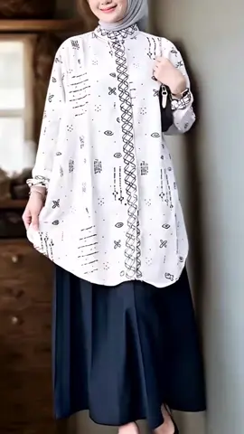 ATASAN JAMEELA MOTIF MEGA MENDUNG, BAHAN RAYON PRRMIUM MODEL OVERSIZE. Baju tunik muslimah cantik. #atasancewek #tunik #tunikrayon #muslimah #oversize 