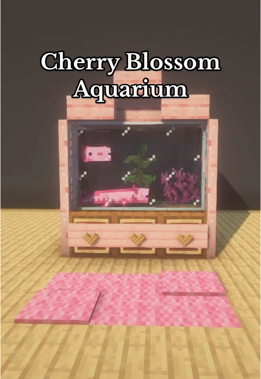 Minecraft Cherry Blossom Two Way Aquarium Tutorial! #Minecraft #mc #gaming #videogames #cute #minecraftideas #minecraftmenes #minecraftbuilding 