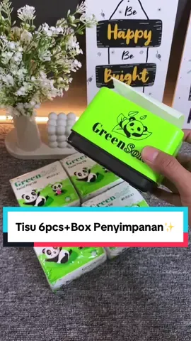 Tisu isi 6 pack gratis kotak penyimpanan, hemat anti boros ✨ #tisu #tisugreensoft #tisumurah #tisu6pack 