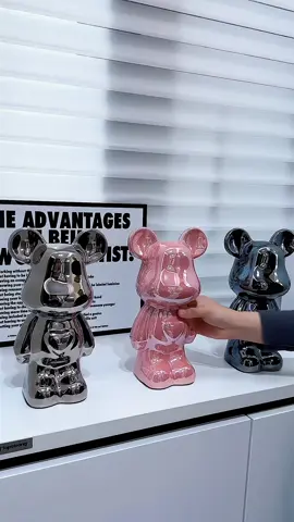 Gấu BearBrick Trái Tim, Ống Heo Tiết Kiệm, Decor Trang Trí Nhà Cửa, Quà Tặng Ý Nghĩa #gaubearbrick #decornhadep 
