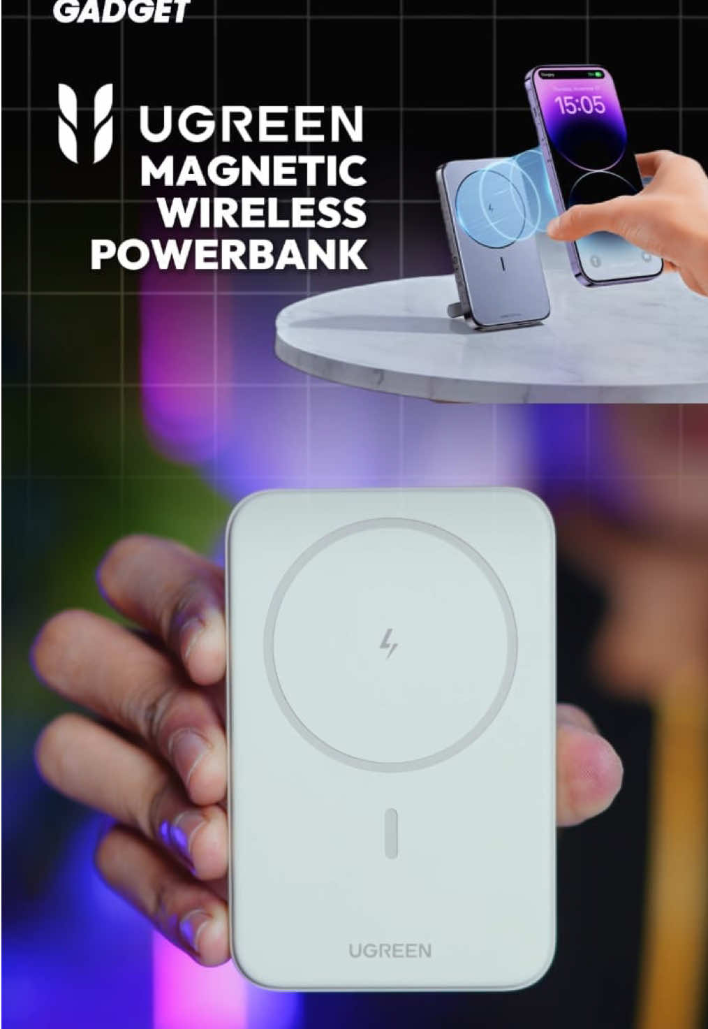 POWERBANK VIRAL Punya handphone canggih masa charge di powerbank harus pakai kabel? Kenalan dulu sama Ugreen Magnetic Wireless Powerbank ini yang bisa kamu dapatkan di Planet Gadget. #PlanetGadget #Ugreen #PowerbankMagsafe