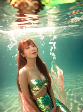 マーメイド加工🧜🏻‍♀️ ところで..私の後ろに映っているのはどなた😂⁇#塩地美澄 #aimermaid 