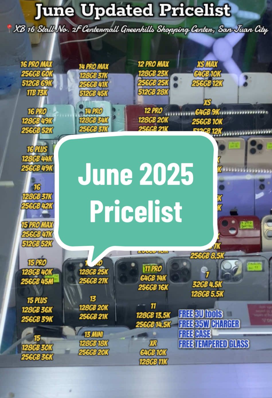 PRICE DROP ALERT 🚨  Updated Pricelist for this month of June, 2025 Our store located at XB 16 Stall No. 2F Centermall Greenhills Shopping Center San Juan City  We delivery Nationwide #fyppppppppppppppppppppppp #sulitfyp #legit #tipidtips #legitstores #zxycba 