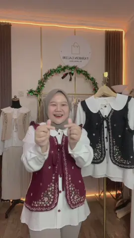 Siapa yang belum punya sideedye 😍 #blousebordir #blouselinen #kemejavest #blousecantik 