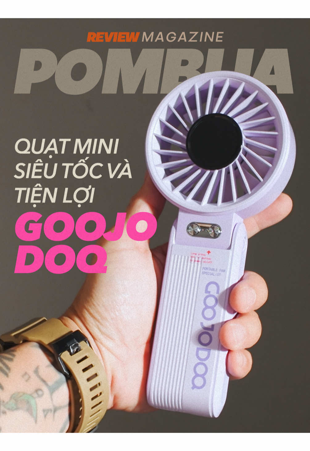 Quạt này vừa rẻ vừa tiện, pin thì trâu, nói chung là ngonnn #pom #pombua #pombuareview #pomofficial #pombựa #review #quat #quatcamtay #quatmini #quatgoojodoq #goojodoq #muahe #dulich  