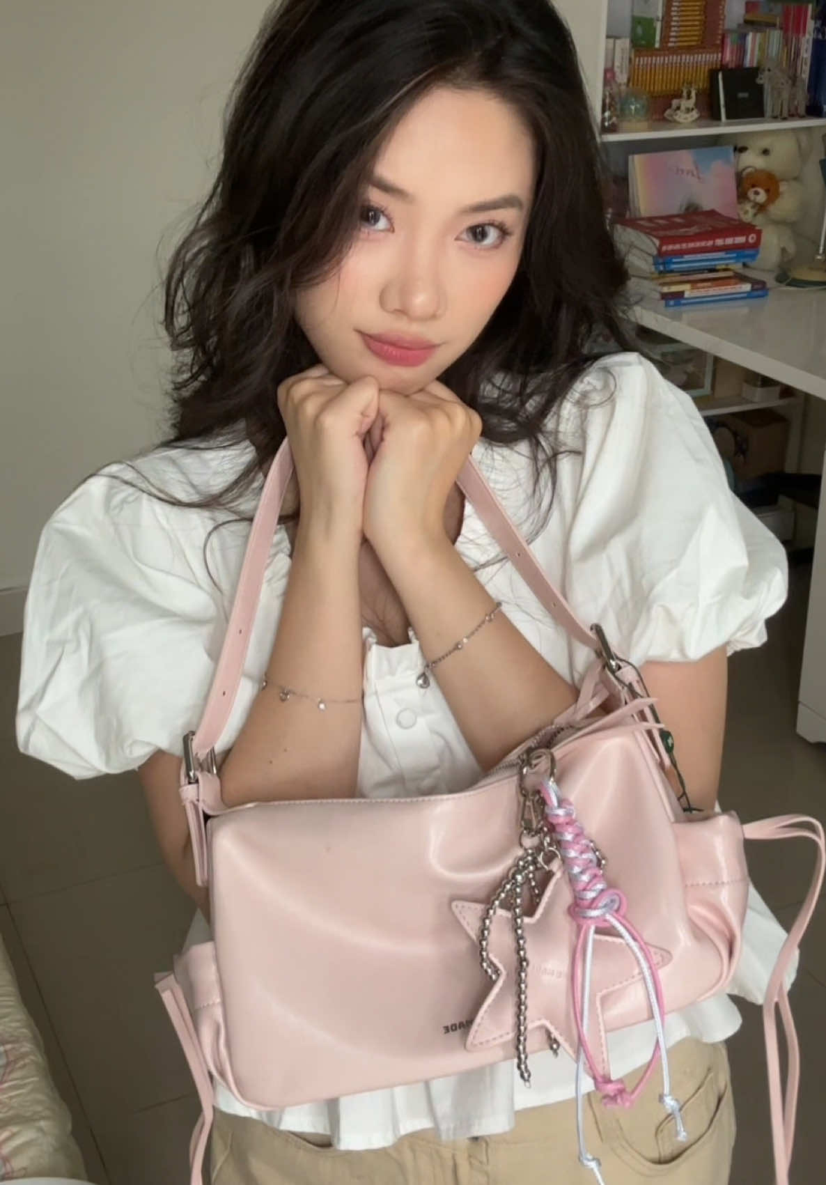 Túi màu hồng 💕 #tuilolem #tuihatde #matemade 