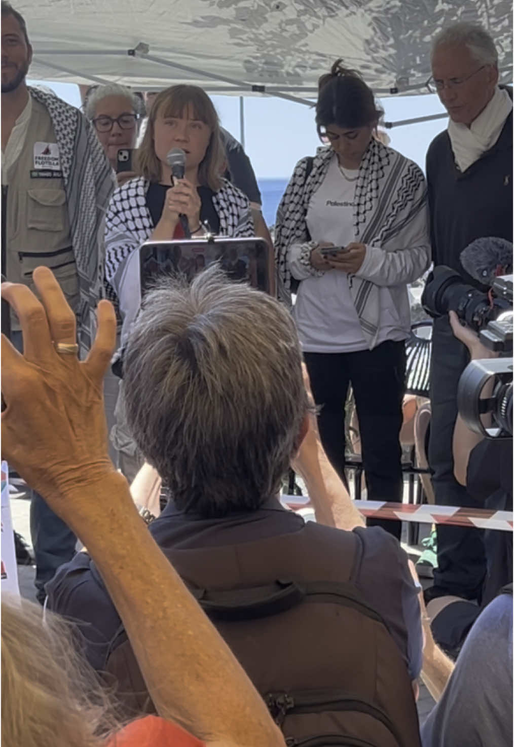 Greta Thunberg speech in Catania before the launch of the boat Medleen of the @Gaza Freedom Flotilla  #gretathunberg  #freepalestine  #breakthesiege