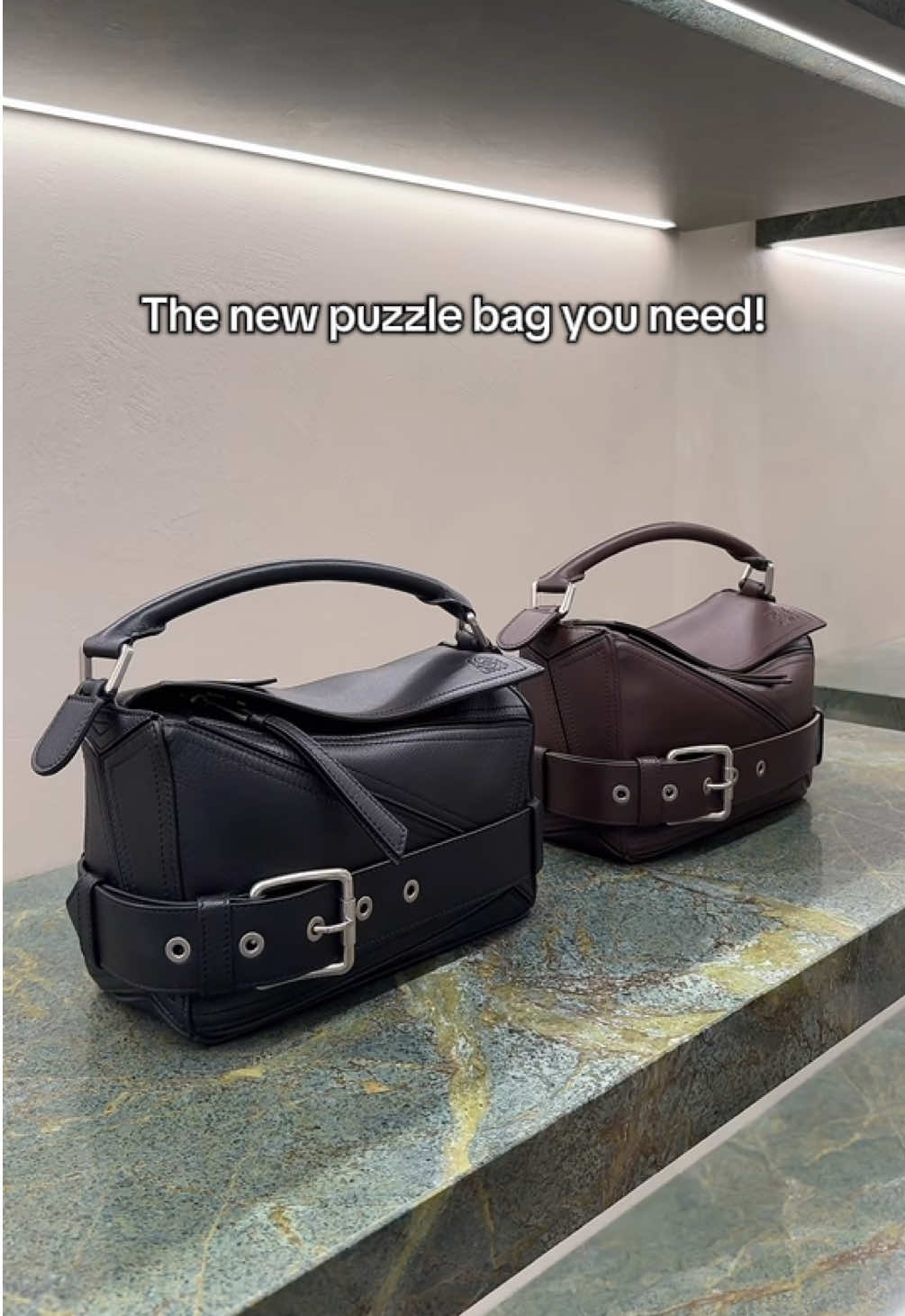 This is the new Puzzle Biker Bag from Loewe. It’s so edgy and cool! Would you go for this new version or stick to the classic Puzzle bag? @LOEWE #loewe #loewepuzzlebag #puzzlebikerbag #fashiontok #designerbag 
