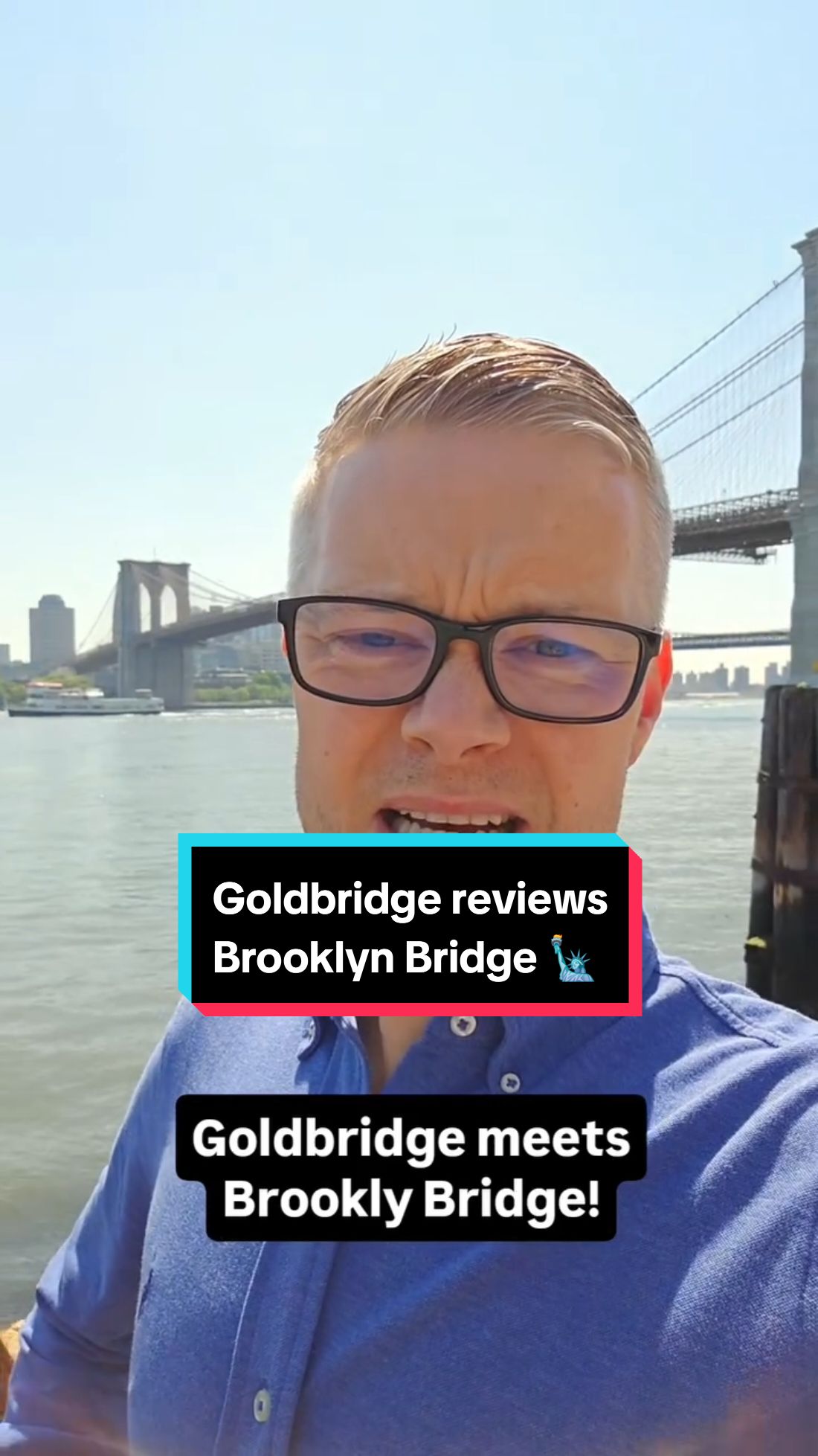 A good bridge, but is it a Goldbridge? Didn't think so. #Goldbridge #NewYork #NYC #BroklynBridge #Travel