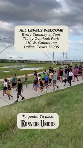 The hardest part? Showing up. Every Tuesday at 7pm ALL LEVELS WELCOME 📍Trinity Overlook Park 110 W. Commerce Street Dallas, Texas 75205 #runnersunidos #rurunning #dallas #runclub #dfw #dallasrun #correr