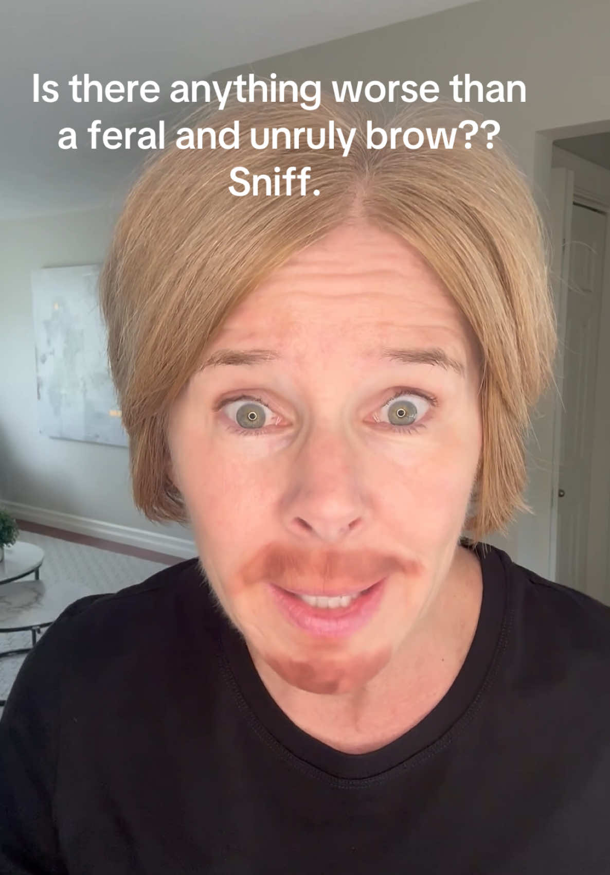 Nothing looks and feels better than a fresh eyebrow wax. I barely screamed twice and the raw skin should heal soon. Sniff.#eyebrowwaxing #beautyhack #funny #comedyreel #menopause #comediansoftiktok #relatablecomedy #hotwax #beauty 