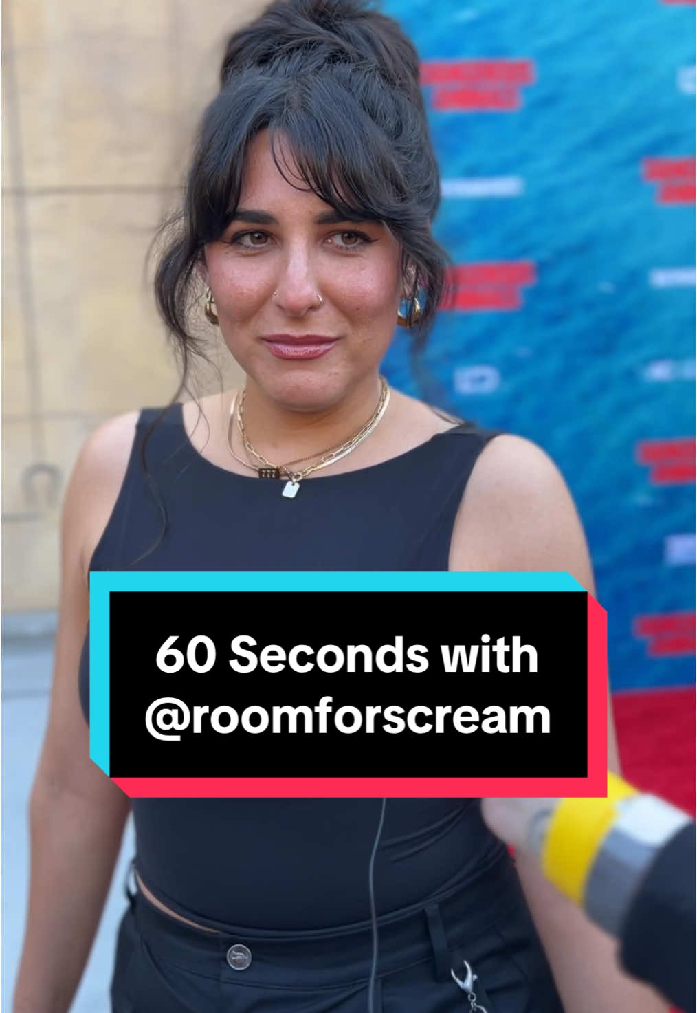 From the Dangerous Animals carpet, it’s 60 Seconds with @roomforscream! 🥰 If you’re into horror, make sure to follow GiGi. #dangerousanimals #horrormovies #horrortiktok #60secondswith 