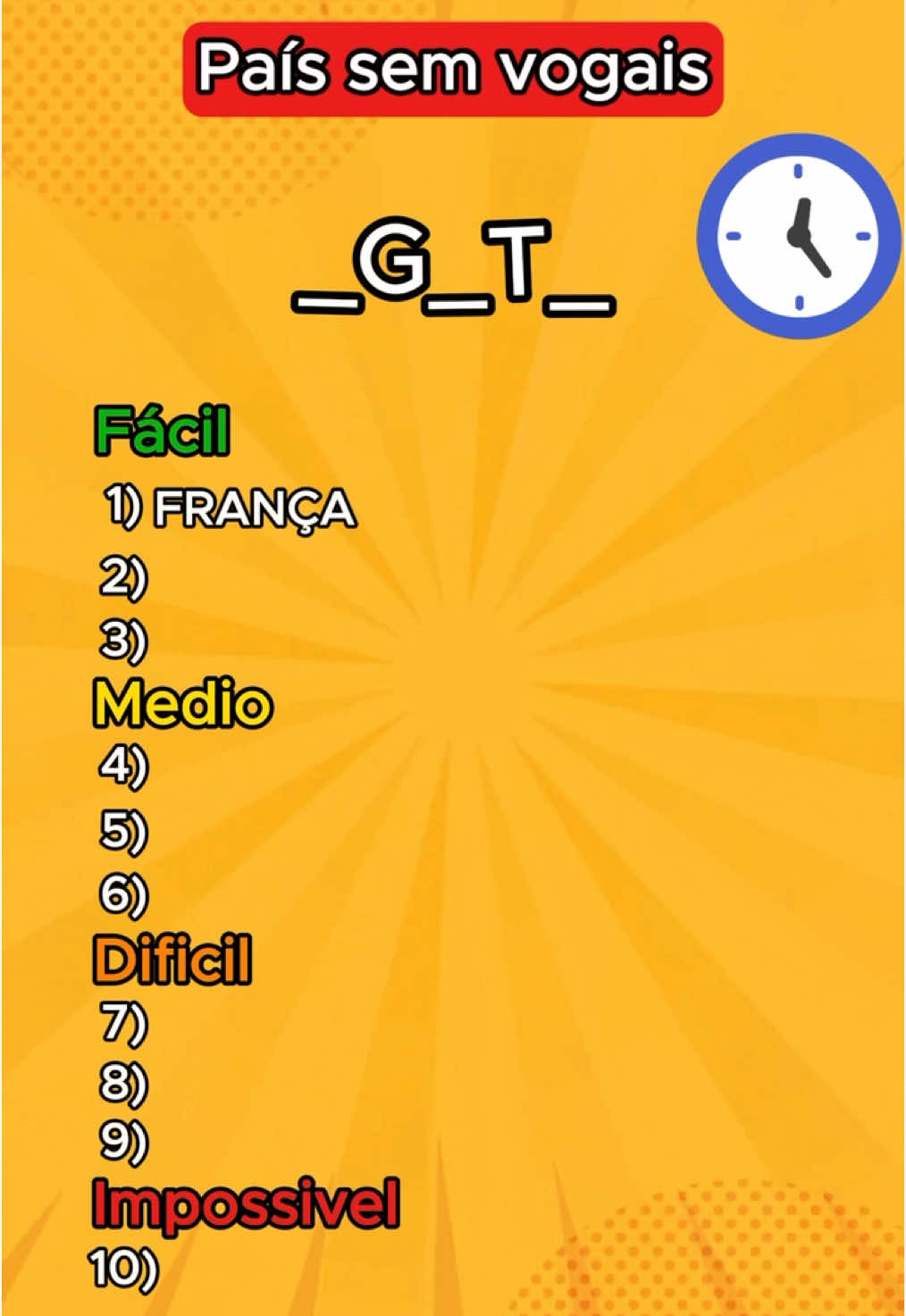 Você consegue adivinhar os países sem as vogais? #quiz #conhecimentosgerais