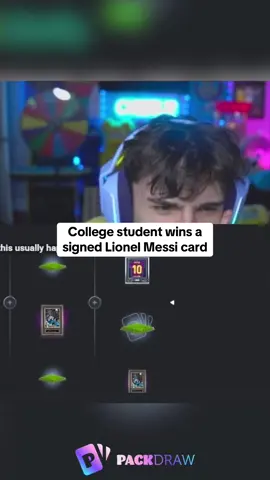 College student wins a signed Lionel Messi card #kickstreaming 