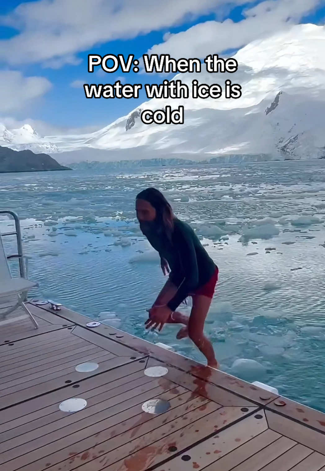 A cold plunge I’ll never forget🥶 #cold #traveltiktok #pov 