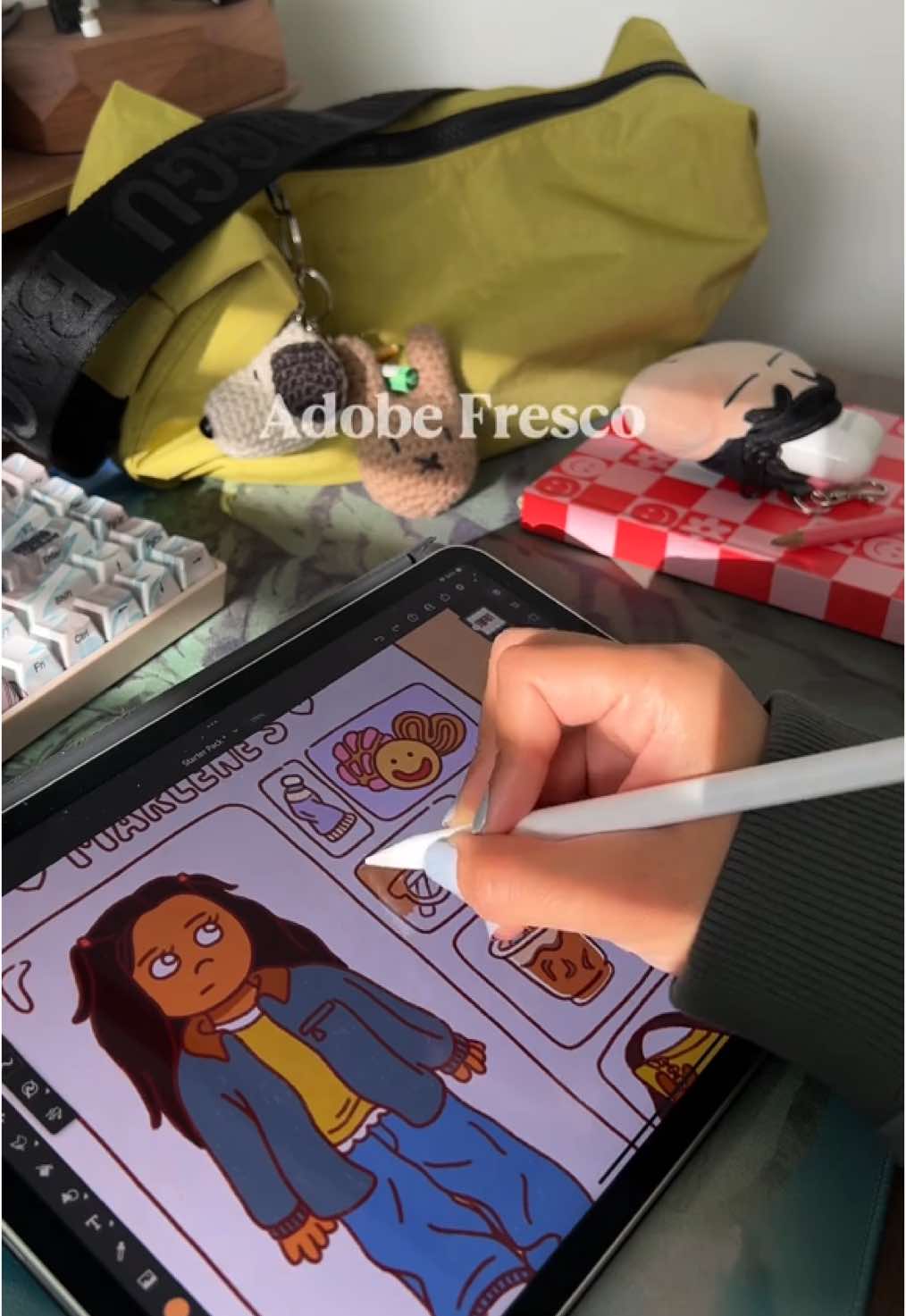 The most underrated app, Adobe Fresco!!! This is what I’ve been using for my digital art lately I was surprised to see how many people have never heard of this drawing app before Things I love about it: - they have bother pixel and vectors brushes!! (It makes it super easier to vectorize your work if needed) - I can work seamlessly across Adobe apps - they have a deleted folder 📁 so you can recover work that you accidentally deleted 😭🙏🏽 Also did I mention it’s free 👀!! *I use this on my iPad, I have an iPad Pro (11 inch/ 4th generation) #digitalart #underated #artsupplies #cuteart #artistlife #cozyart #latinaartist #drawwithme #drawingprocess