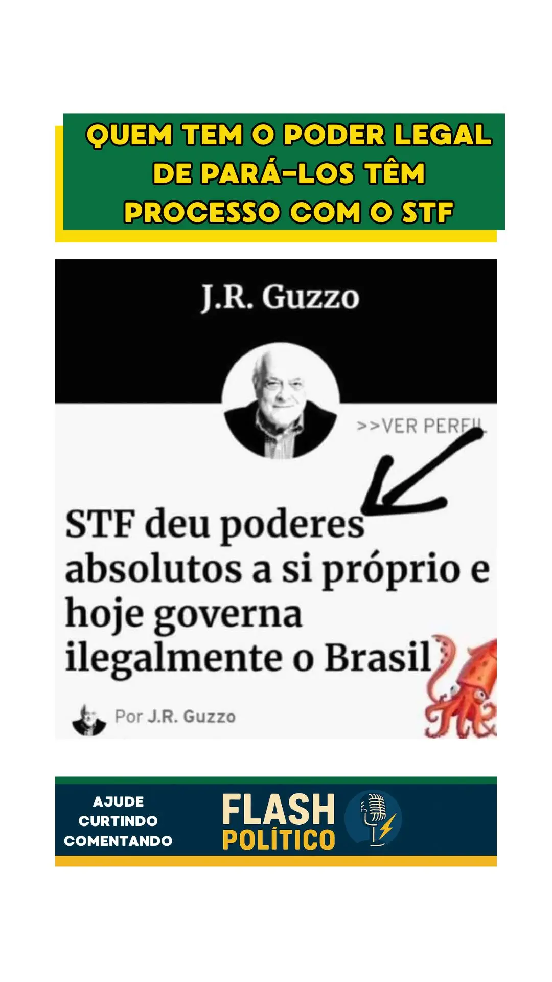 STF deu poderes a si mesmo para julgar tudo e a todos. Hoje, sem um voto na urna, governa o Brasil. Controla deputado, senadores que têm rabo preso e processos travados no STF. Parece até filme de mafioso. #STFditador #DitaduraDaToga #BrasilRefémDoSTF #CorteSupremaOuMafia #STFNãoFoiEleito #JudiciárioSemLimites #STFControlaTudo #STFContraOPovo #CongressoDeJoelhos #STFAmeaçaADemocracia #MinistrosPoderAbsoluto #JustiçaSeletiva #SupremoIntocável #BrasilSemFreios #RaboPresoNoSTF #STFJulgaEChantageia #PolíticosReféns #FarsaDemocrática #FilmeDeMafiaBrasileiro #PoderSemVoto