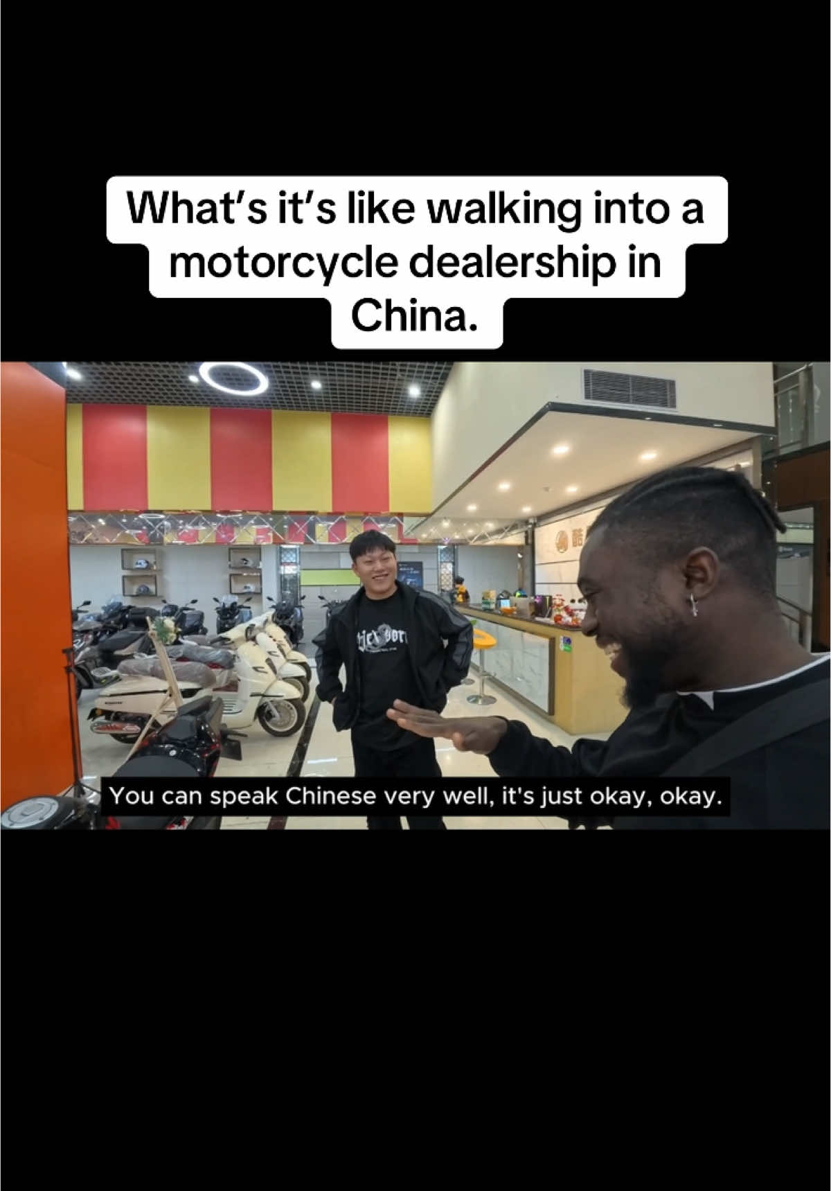 What’s it’s like walking into a motorcycle dealership in China. Full video on YT: Martino Pounds #china #motorcycle #mandarin #expatlife #livingabroad #buying #bikelife 
