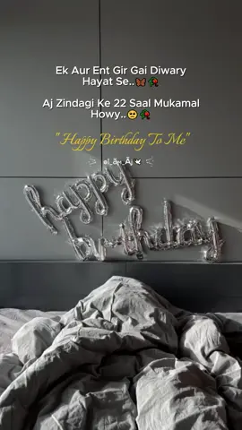 Aj Zindagi Ke 22 Saal Mukamal Howy🥀(4_6_2003)🦋🎉| #HBD #mybirthday #hayat #zindagi #mywords #mylines #myediting #foryou #viral #trending #ajmehar355