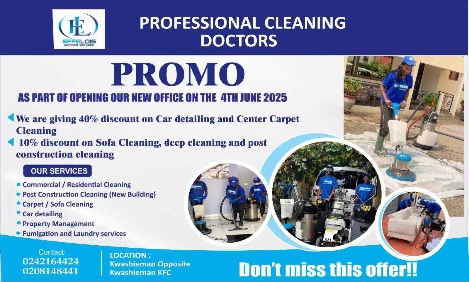 #effeloisservices  🙏 Don’t miss this Offer!! #professionalcleaningdoctors #professionalcleaningservices #ghanatiktok🇬🇭 #fypviral #cleaningcompany🇶🇦  #cleaningmotivation #trendingsong #cleaninghacks 
