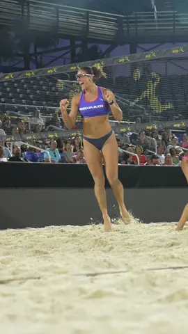 Big-time stop from Lexy Denaburg 💥 The undefeated duo will return for Week 3 of AVP League play in Miami. #AVPBeach #BeachVolleyball