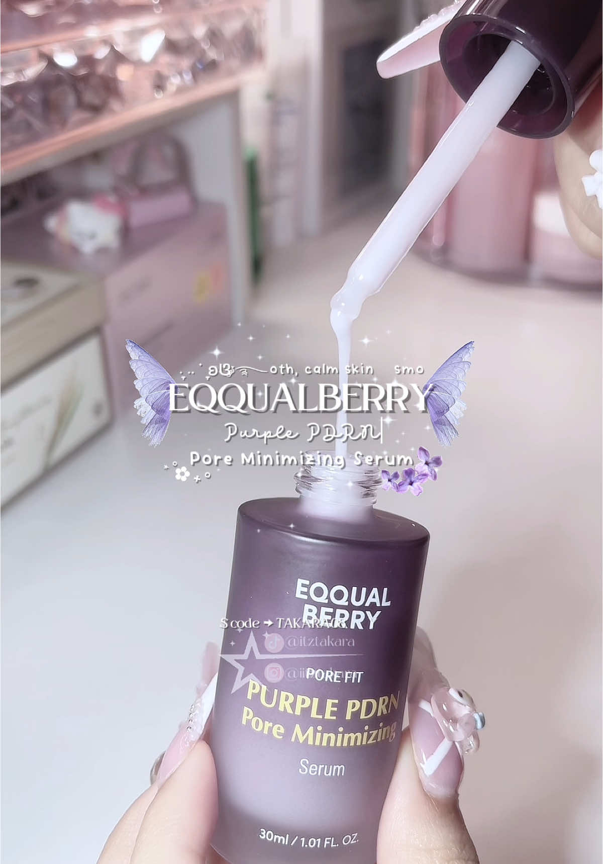 love the packaging 💜₊˚⊹ ᰔ  *yesstyle glow up giveaway product* ᝰ‧₊ ᵎᵎ products featured ↓ .ᐟ ᢉ𐭩  - EQQUALBERRY -  • Purple PDRN Pore Minimizing Serum   ‹𝟹 @Eqqualberry @EQQUALBERRY Influencers @YesStyle @YesStyleInfluencers  ✧——⊹ ࣪ ˖ ❀ ⊹ ࣪ ˖——✧ ˖ ֹ੭୧ discount codes for ↓ ⊹ ࣪ ⑅ Yesstyle → 𝐓𝐀𝐊𝐀𝐑𝐀𝟎𝟖 Flower Knows → 𝐓𝐀𝐊𝐀𝐑𝐀 Stylevana → 𝐈𝐍𝐅𝟏𝟎𝐓𝐀𝐊 Oliveyoung → 𝐓𝐀𝐊𝐀𝐑𝐀𝟎𝟖 𐔌   .  ⋮ 🏷️ .ᐟ  ֹ   ₊ ꒱ #wonyoungism #eqqualberry #serum #kbeauty #yesstyle #yesstyleinfluencers #skincare #koreanskincare 