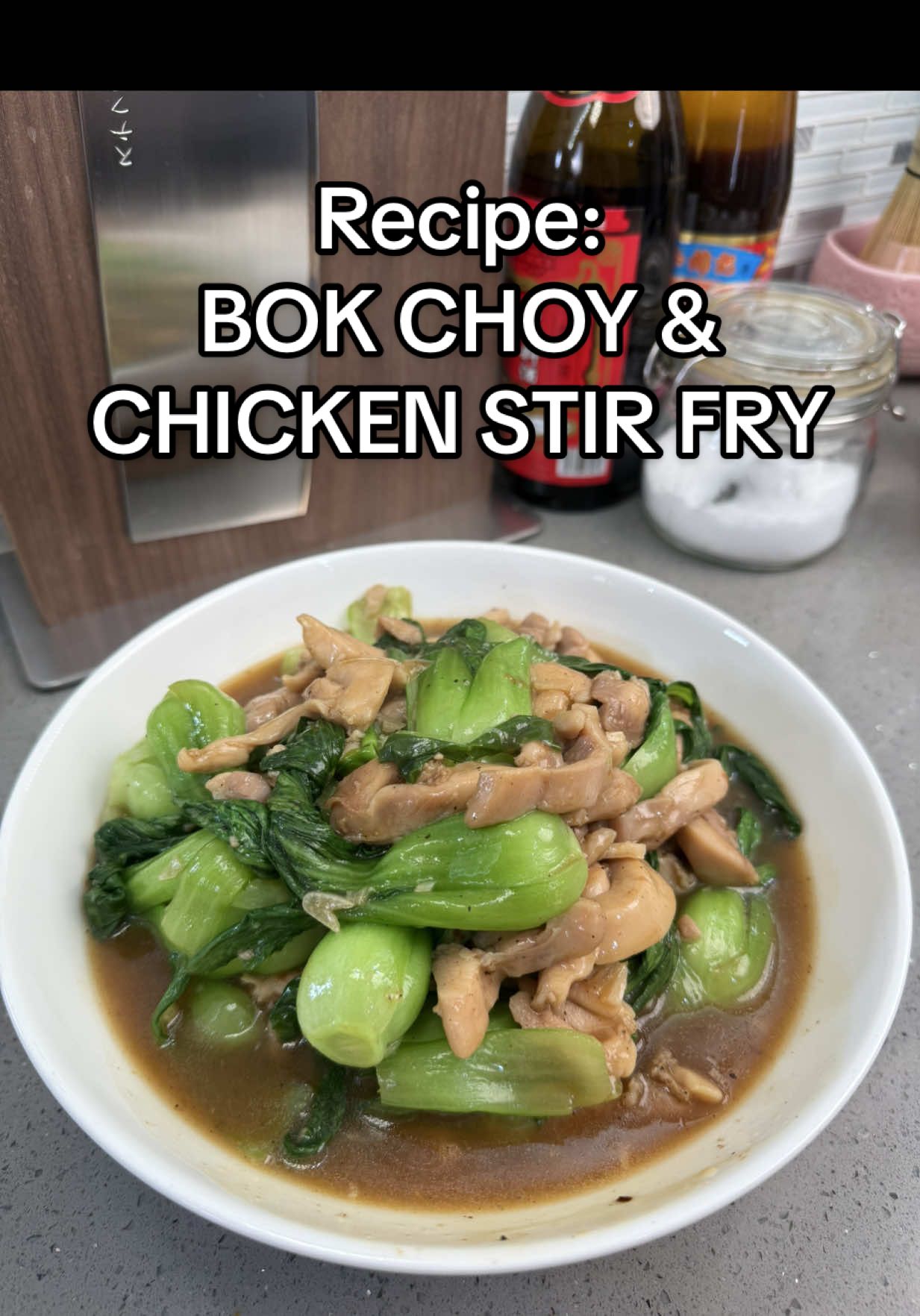 Save my recipe for your next quick and easy meal idea 💡 ➡️ Recipe: Bok Choy and Chicken Stir-Fry * 1 lb chicken thighs or chicken breast, 1/4 inch thick slices * 1 lb baby bok choy * 5-6 cloves garlic, roughly minced  * 2 tbsp cooking oil of choice Marinade— * 2 tbsp Oyster sauce  * 1/2 tsp Salt  * 1/4 tsp white or black ground pepper  * 1/8 tsp Baking soda  Sauce— * 1/4 cup Chicken broth (or water) * 2 tbsp oyster sauce  * 1 tbsp soy sauce  * 1/2 tsp sugar  Cornstarch slurry— * 1 tbsp cornstarch * 2 tbsp water 1. Wash and drain bok choy well. Trim the ends and split in half if they’re too big. 2. Marinade sliced chicken with oyster sauce, salt, pepper and baking soda. Mix well and set aside.  3. In a small bowl, combine chicken broth, oyster sauce, soy sauce, and sugar. Mix well and set aside.  4. Heat oil in a large wok or pan then on medium high heat, cook marinade chicken until cooked through and slightly golden on each side. Remove from pan.  5. In the same pan and more oil if needed then sauté minced garlic for 30 seconds or until translucent and fragrant. Pour all of the sauce into the wok and bring to a boil. 6. Add bok choy and give it a toss then cove with a lid  for 1-2 minutes to steam. I like my veggies to remain crunchy and vibrant green but cook it to your preference.  7. Uncover the lid then add cooked chicken. Mix well. 8. Push everything to the side to expose the sauce. Mix your cornstarch slurry well then pour into the sauce. Mix well and the sauce will thicken up. Toss everything one more time. Serve and enjoy by itself or over rice. Enjoy! #EasyRecipes #chickenandbokchoy #stirfry #Recipe #mealprep #recipeideas #recipes #chicken 