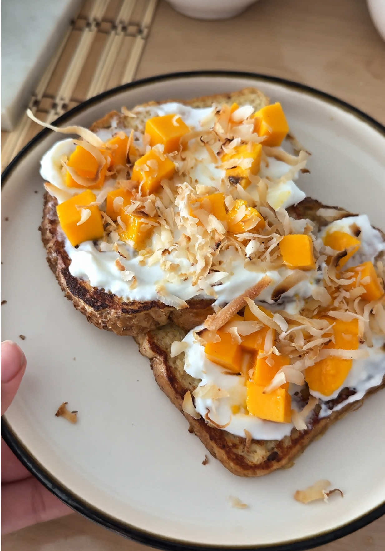 Cuál es su combinación favorita para comer pan francés ? 🥭✨  #panfrances #desayuno #Receta #desayunosaludable 