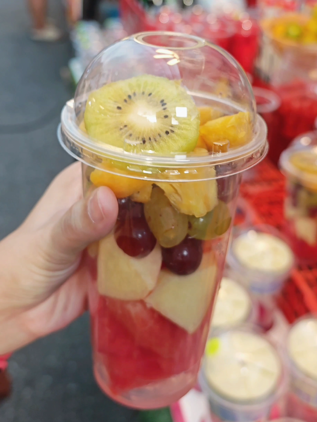 Let's Try Mixed Fruit Smoothie, Amazing Asian Street Drink. สมูทตี้ผลไม้รวม Refreshing Mixed Fruit Smoothie On a hot day, a mixed fruit smoothie is a great choice. With a well-rounded taste, sweet and sour aroma, and a smooth texture, it is packed with vitamins and minerals from various fruits. By combining different fruits, you get more benefits in one glass. Adding milk not only adds a rich aroma and makes the smoothie have a smoother texture, but also adds protein and calcium that are good for your bones. #tiktokfood #asmrfood #smoothie #streetfood #drink #delicious #sweet 