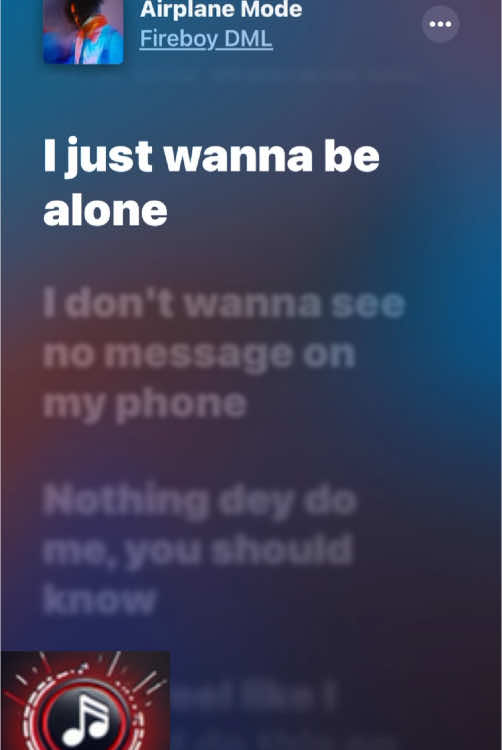 I just wanna be alone 😔#lamarmusiclyrics #afrobeatsmusiclyrics #tiktoklyrics #virallyrics #fireboydml #airplanemode #fyp #creatorsearchinsights follow for more music lyrics 🎼✅
