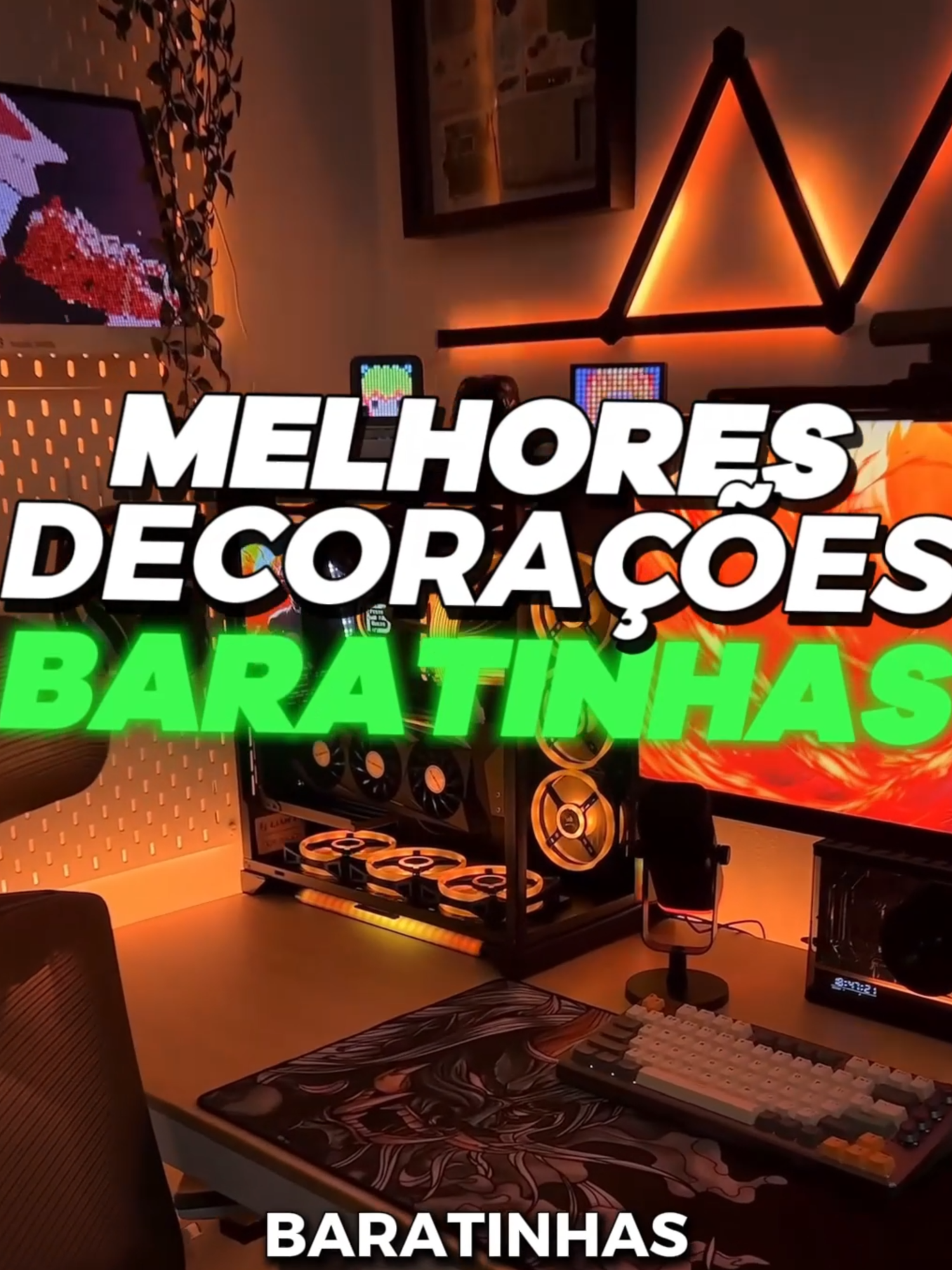 Decorações Baratinhas pra Turbinar seu SETUP!!! . . . . . . . . . . . . . . . . . . . . . . . Me Sigam nas contas vizinhas Instagram: @techziz_oficial You Tube: @Techziz_oficial  #mercadolivre #achados#produtosbaratos #decoraçãodequarto #pegboard#leds#setupgamer#gamer #computador #Tech #techziz