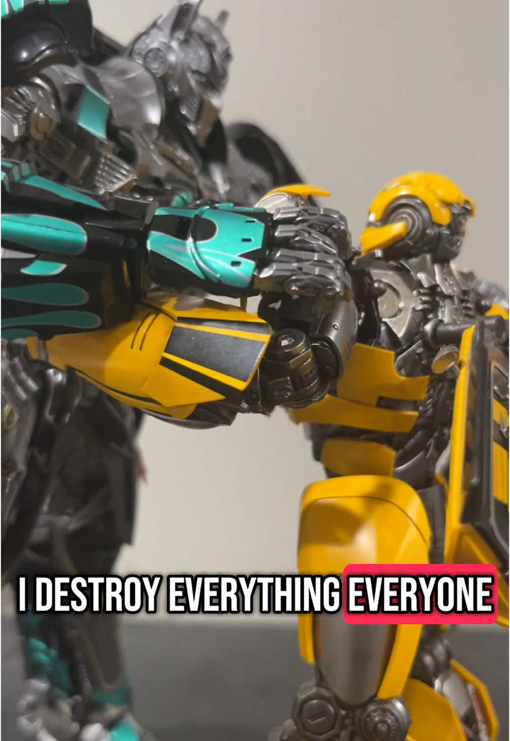 I feel bad for Optimus he has lost so much. Also ignore bees gun#transformers #bumblebee#nemesisprime#lost#freakout#bee#poor  