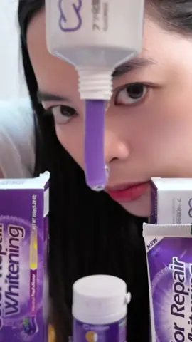 Purple toothpaste para sa madidilaw na ngipin. Legit talaga basta consistent paggamit! purple toothpaste whitening toothpaste  #purpletoothpaste  #whiteningtoothpaste 